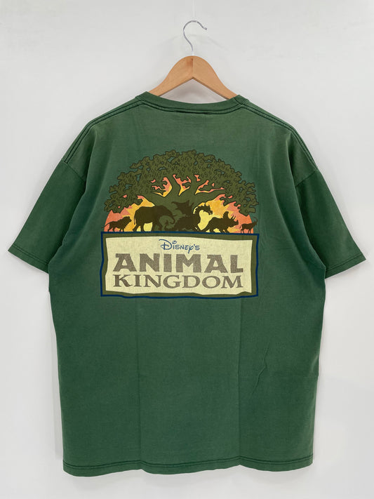 90’s DISNEY MICKEY ANIMAL KINGDOM Made in USA Size L Vintage T-Shirt / A3625
