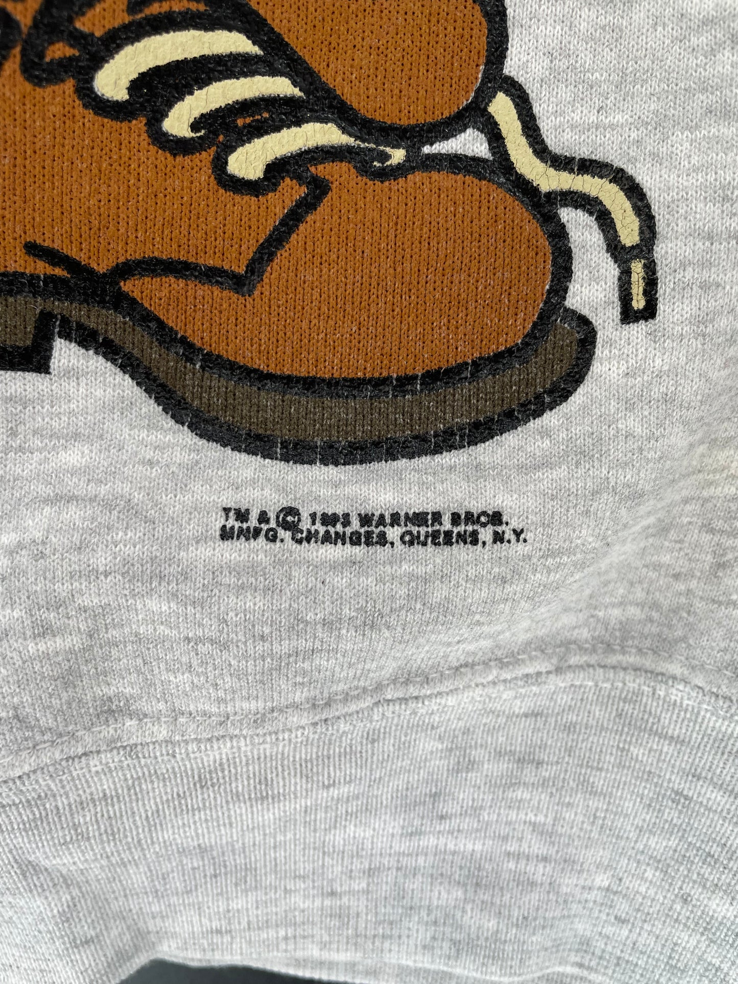 1998 LOONEY TUNES TAZ MADE IN USA Size XL Vintage Sweat-shirt / K361