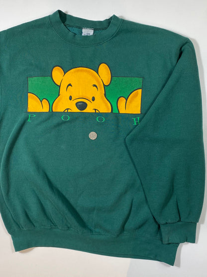 00' DISNEY WINNIE THE POOH Made in USA Size L Vintage Sweat-shirt / 6480