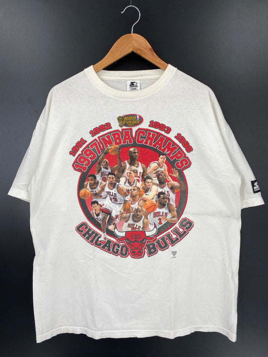 90's CHICAGO BULLS MADE IN USA Size L Vintage NBA T-Shirts / K2111