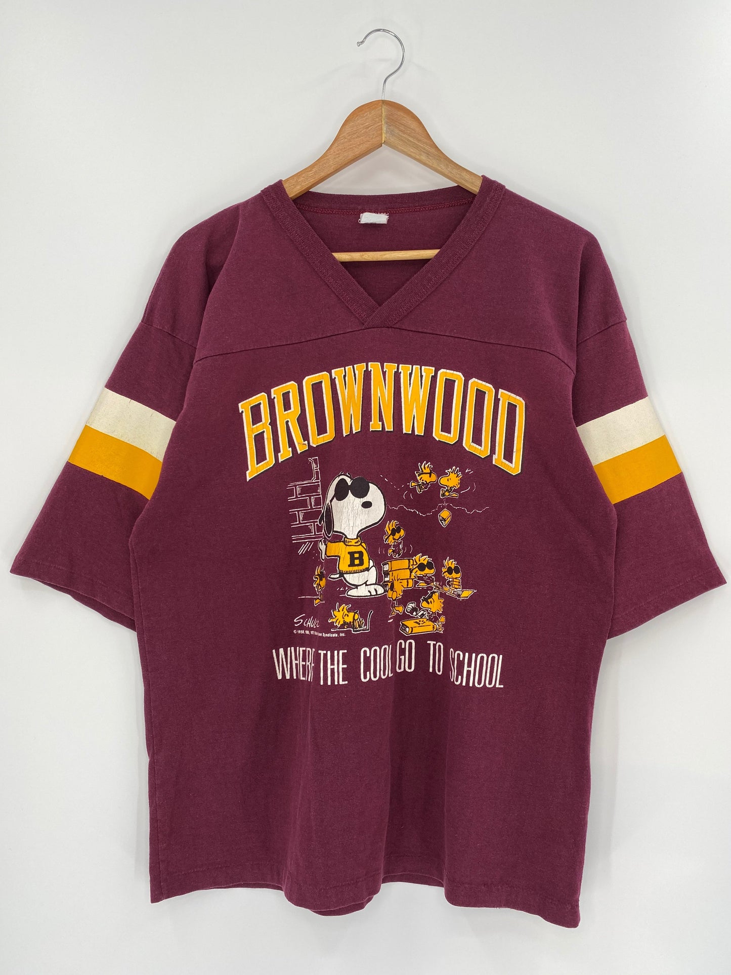 80’s SNOOPY BROWNWOOD Size M Vintage T-Shirt / A7403