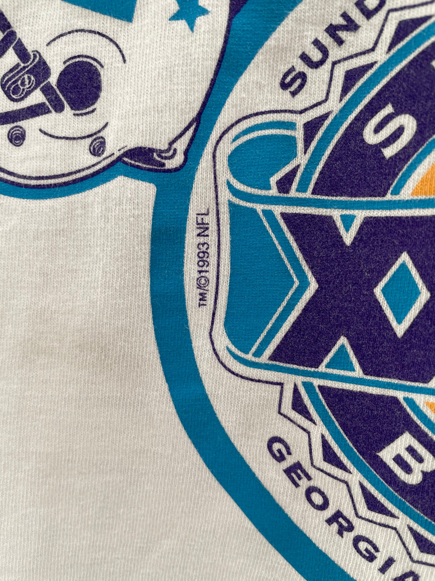 1993 MILLER LITE SUPER BOWL XXVII Made in USA Size XL Vintage T-Shirts / K3451
