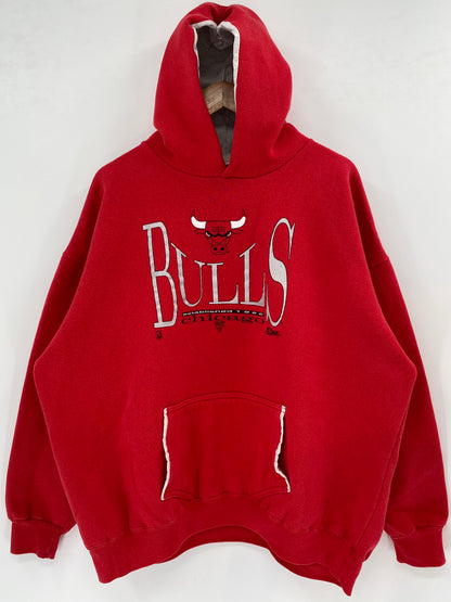90’s CHICAGO BULLS Made in USA Size XL Vintage NBA Hoodie Sweat-Shirt / K3437