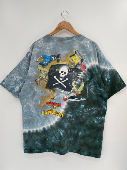 00’ DISNEY PIRATES of the CARIBBEAN Made in USA Size XXL Vintage T-Shirt / K6872