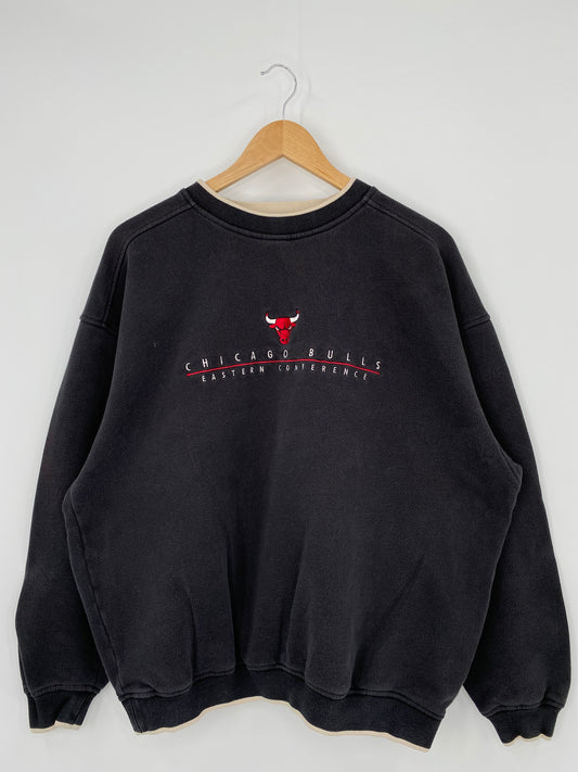 90’s CHICAGO BULLS Made in USA Size L Vintage NBA Sweat shirt / K3134