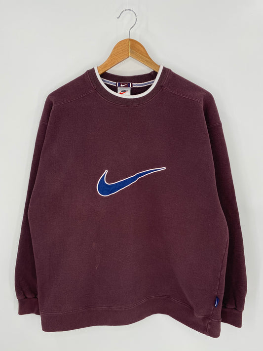 90’s NIKE Big center Logo Made in USA Size M Vintage Sweat-Shirt / 7331