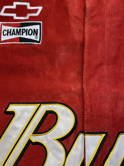 Vintage NASCAR BUDWEISER Size XXXL Leather Racing Jacket/ K5745