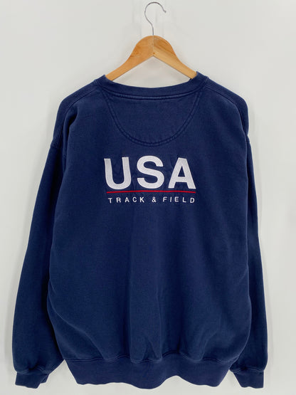 90’s NIKE USA TRUCK&FEILD Size XL Vintage Sweat-shirt / 6613