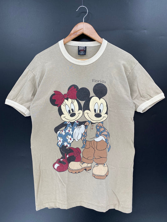 90’s DISNEY MICKEY AND MINNIE Made in USA Size M Vintage T-shirt / A792