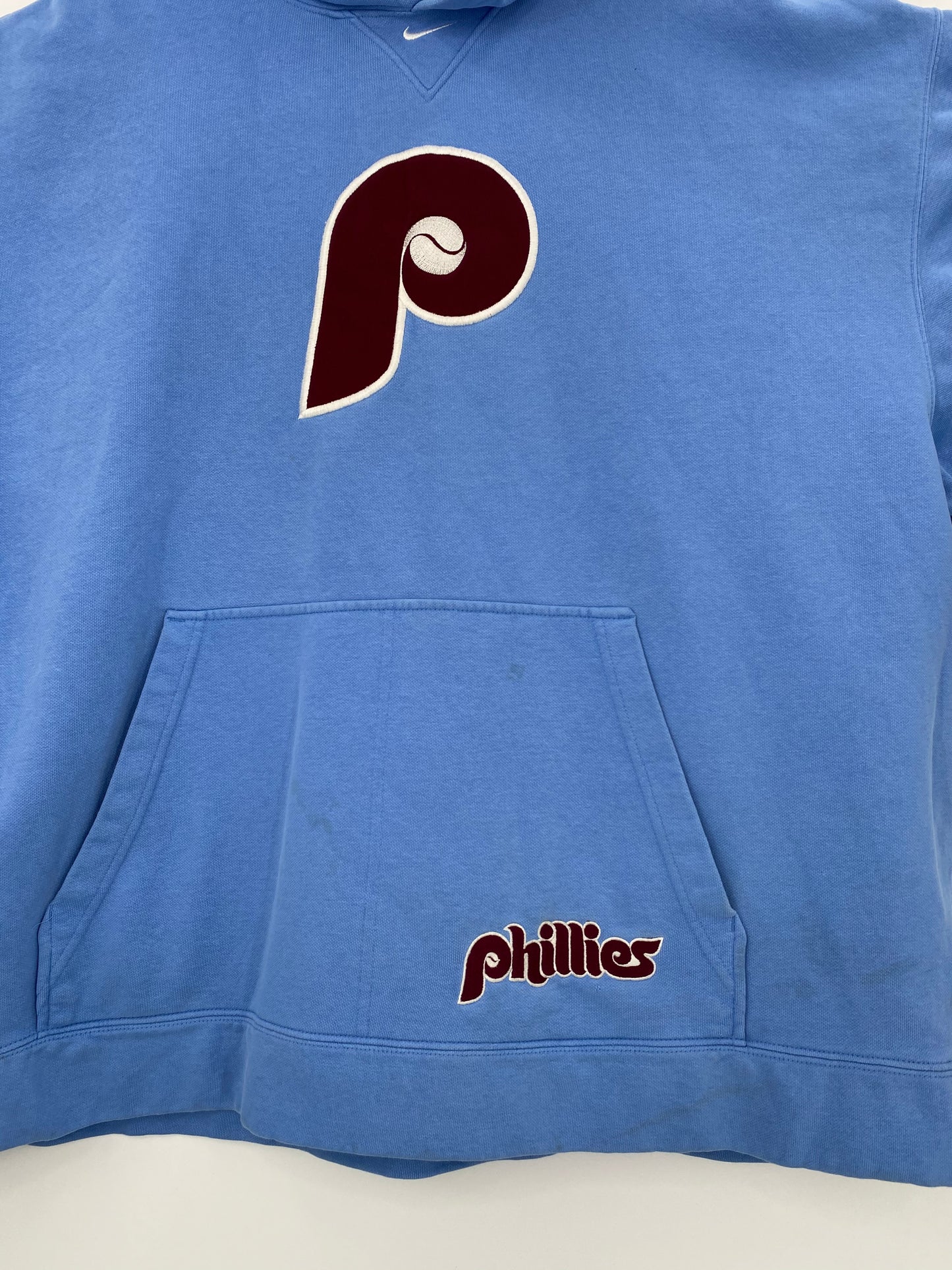 00' NIKE PHILLIES Size XXL Vintage MLB Hoodie Sweat-shirt / 7358