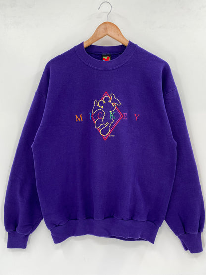 90's DISNEY MICKEY Made in USA Size L Vintage Sweat-shirt / A3053
