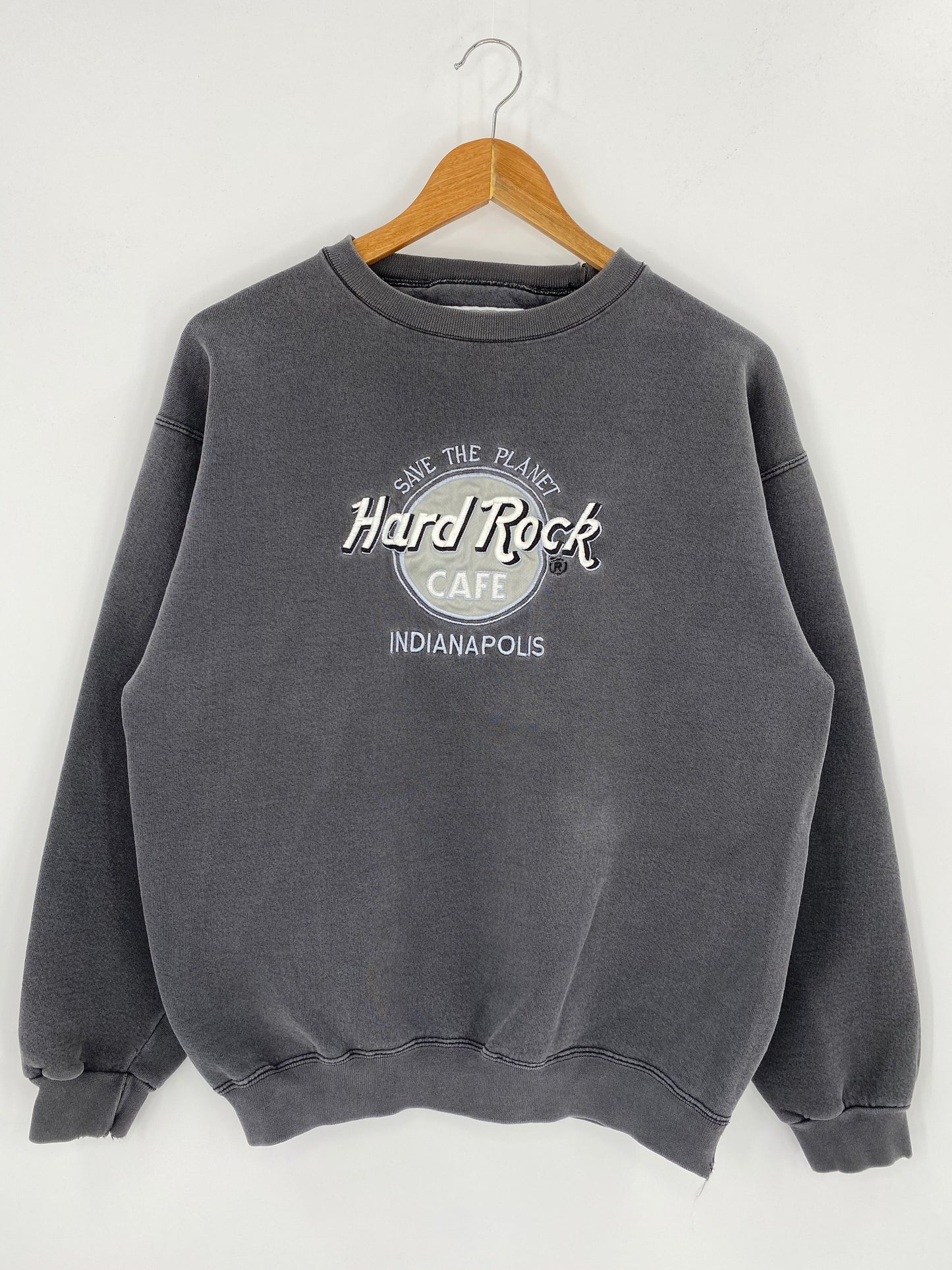 90's Hard Rock Cafe Indianapolis Made in USA Size L Vintage Sweat-Shirt / 7964