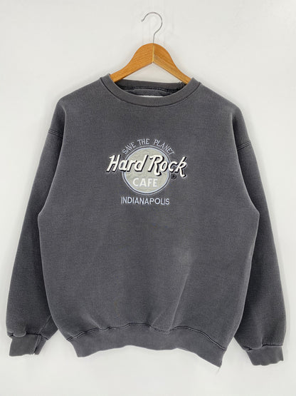 90's Hard Rock Cafe Indianapolis Made in USA Size L Vintage Sweat-Shirt / 7964