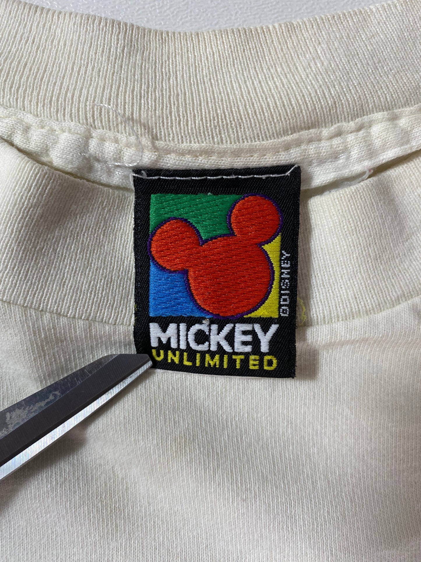 90’s DISNEY MICKEY Made in USA Size L Vintage T-Shirt /K14