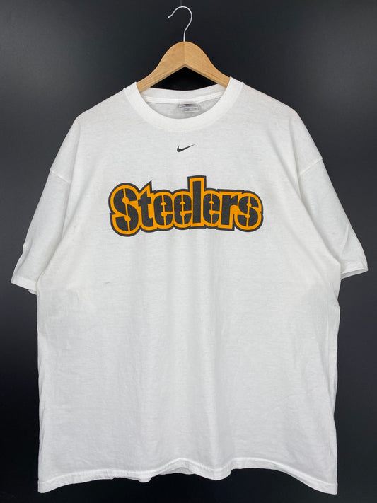 90's NIKE STEELERS Size XL Vintage NFL T-Shirt / k1558