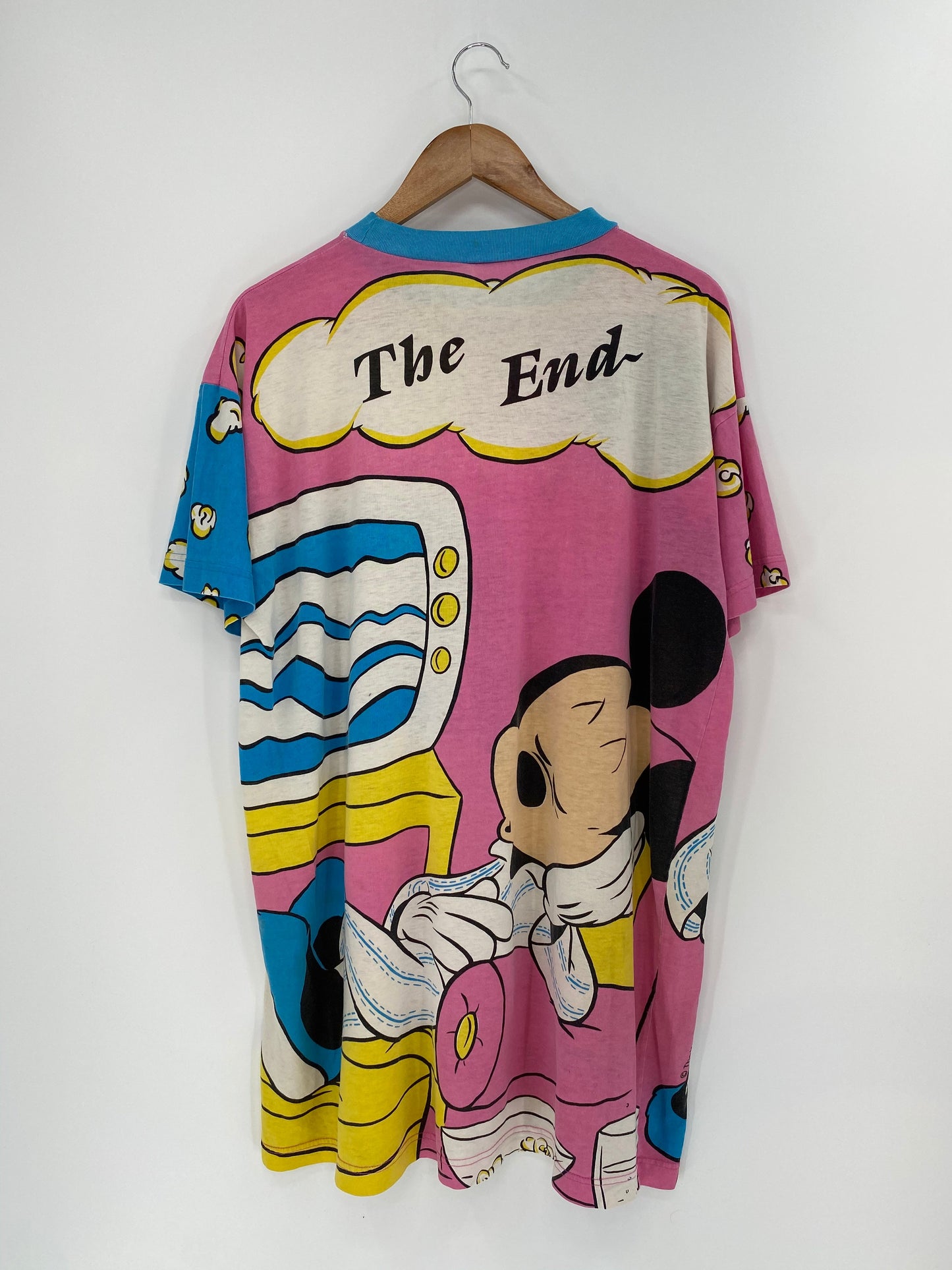 90’s  DISNEY MICKEY AND MINNIE Size No Tag (Approx. XXL) Vintage T-Shirt / K6875