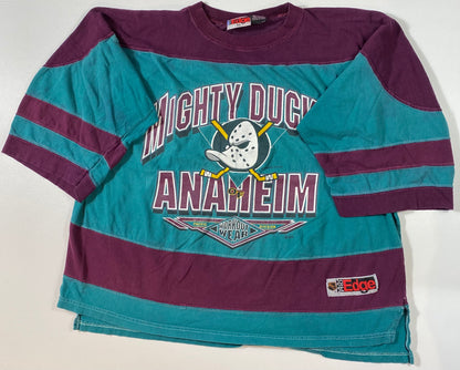 90's ANAHEIM MIGHTY DUCKS Size XL Vintage NHL Hockey T-Shirt  / 6503