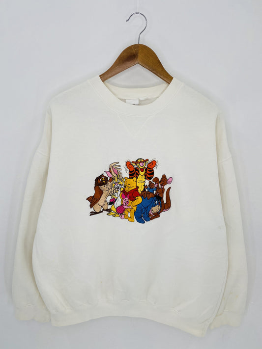 00' DISNEY WINNIE THE POOH Size No Tag (Approx. M) Vintage Sweat-shirt / K5790