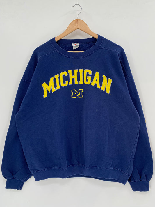 90's NIKE MICHIGAN Made in USA Size L Vintage Sweat-shirt / K2282