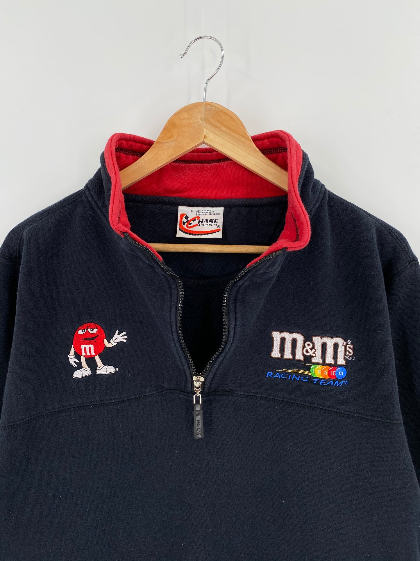 00' M&M’S Size S Vintage Half-zip Racing Sweat-shirt / 7558