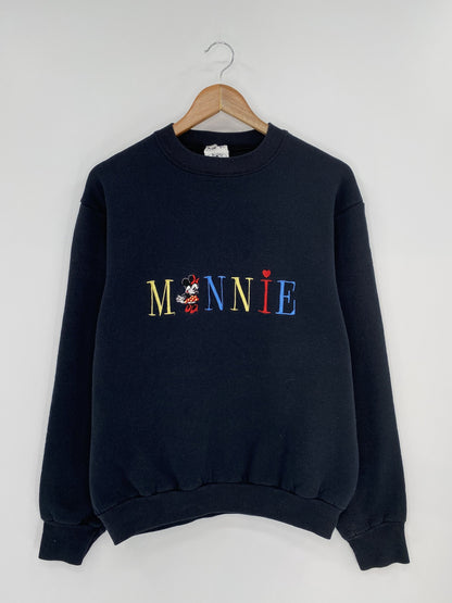 90's DISNEY MINNIE Size No Tag (Approx. M) Vintage Sweat-shirt / A7107