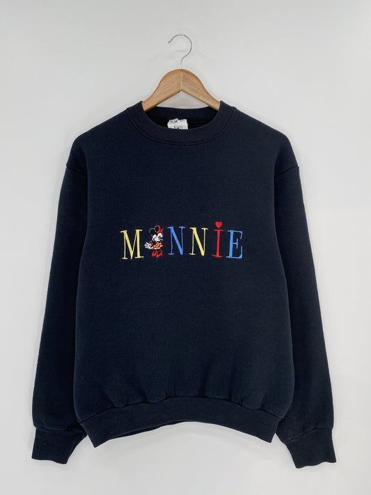 90's DISNEY MINNIE Size No Tag (Approx. M) Vintage Sweat-shirt / A7107