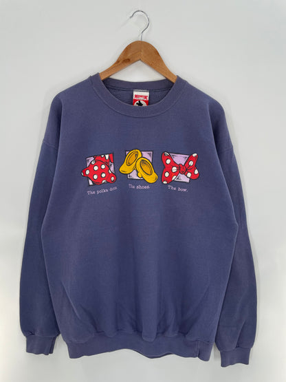 90’s DISNEY MINNIE Made in USA Size XL Vintage Sweat-shirt / K3207
