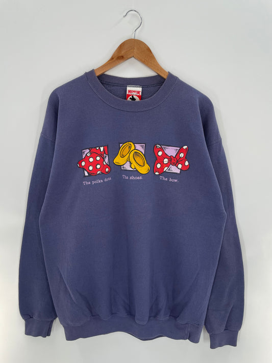90’s DISNEY MINNIE Made in USA Size XL Vintage Sweat-shirt / K3207
