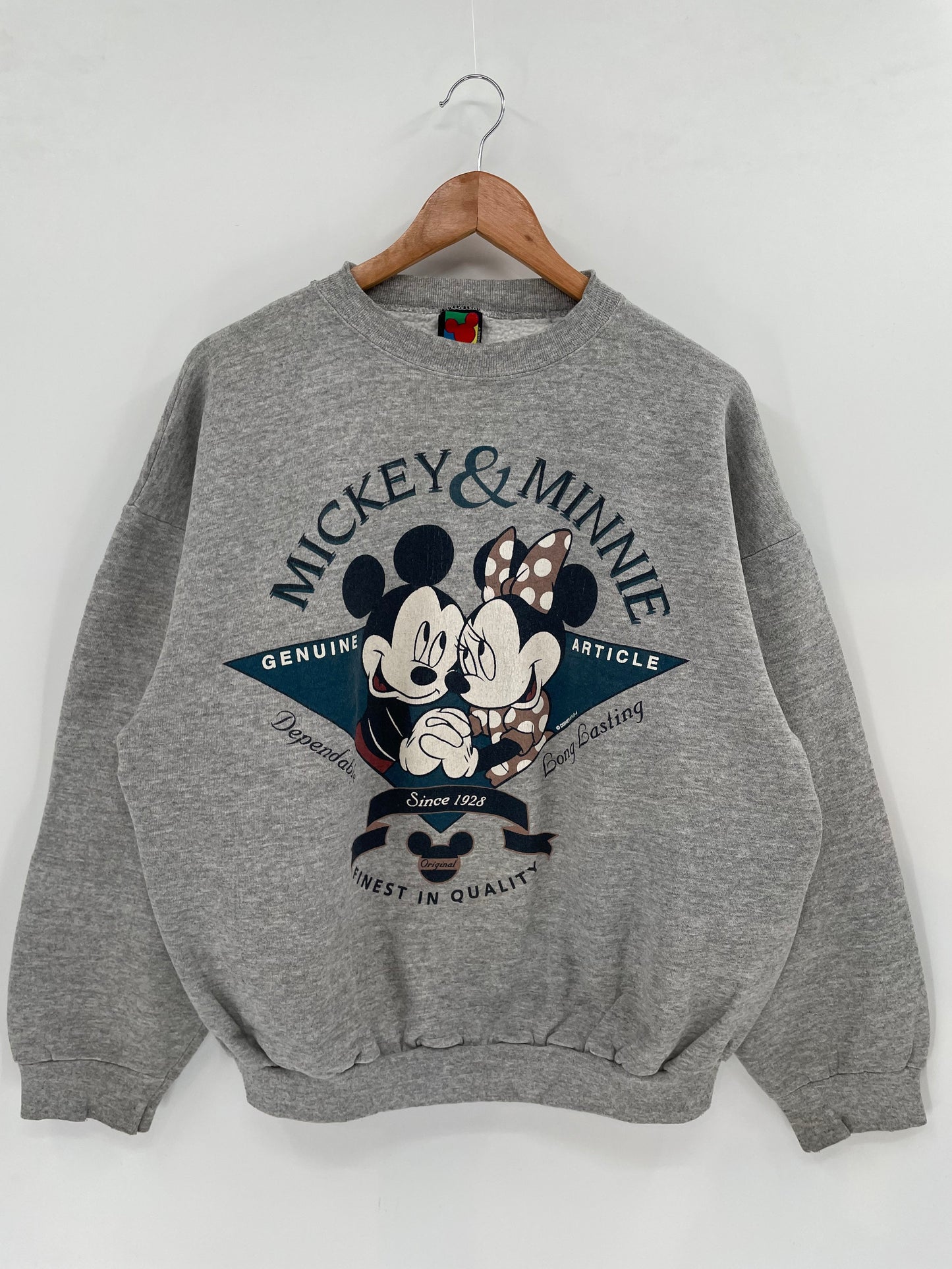 90’s DISNEY MICKEY MINNIE Made in USA Size XL Vintage Sweat-shirt / A4088