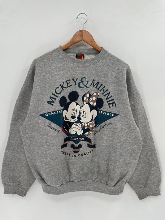 90’s DISNEY MICKEY MINNIE Made in USA Size XL Vintage Sweat-shirt / A4088