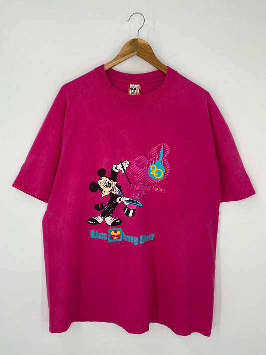 90’s DISNEY MICKEY Made in USA Size One Size Approx. XXL Vintage T-shirt  / 8131