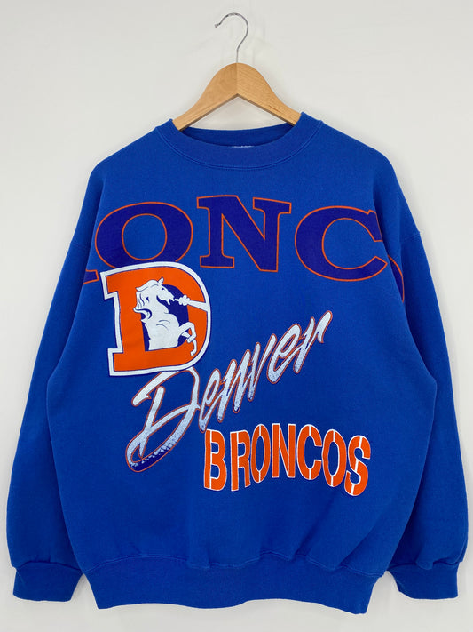 90’s DENVER BRONCOS Made in USA Size XL Vintage NFL Sweat shirt / K3137
