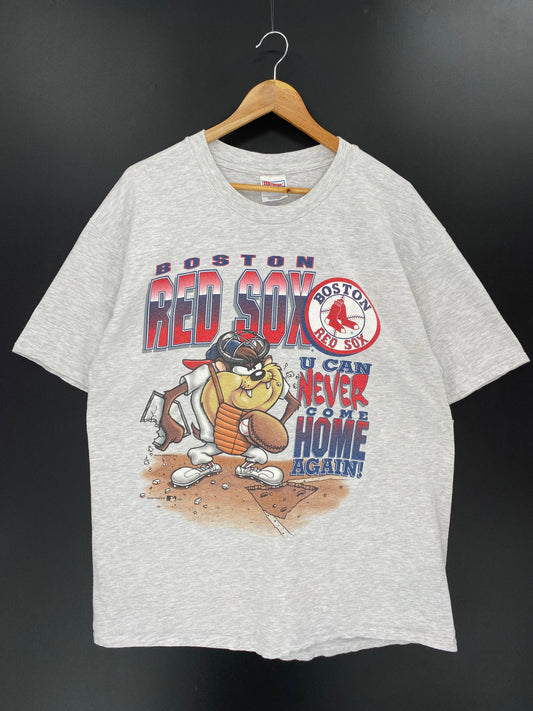 1997 LOONEY TUNES TAZ BOSTON RED SOX Size XL Vintage MLB T-shirt / K7076