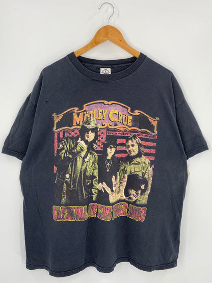 2006' MOTLEY CRUE Made in USA Size XL Vintage T-Shirts / K1221