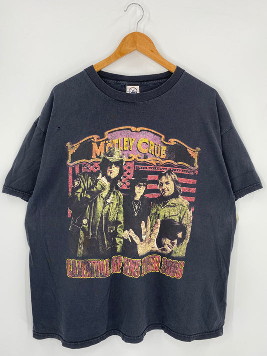 2006' MOTLEY CRUE Made in USA Size XL Vintage T-Shirts / K1221