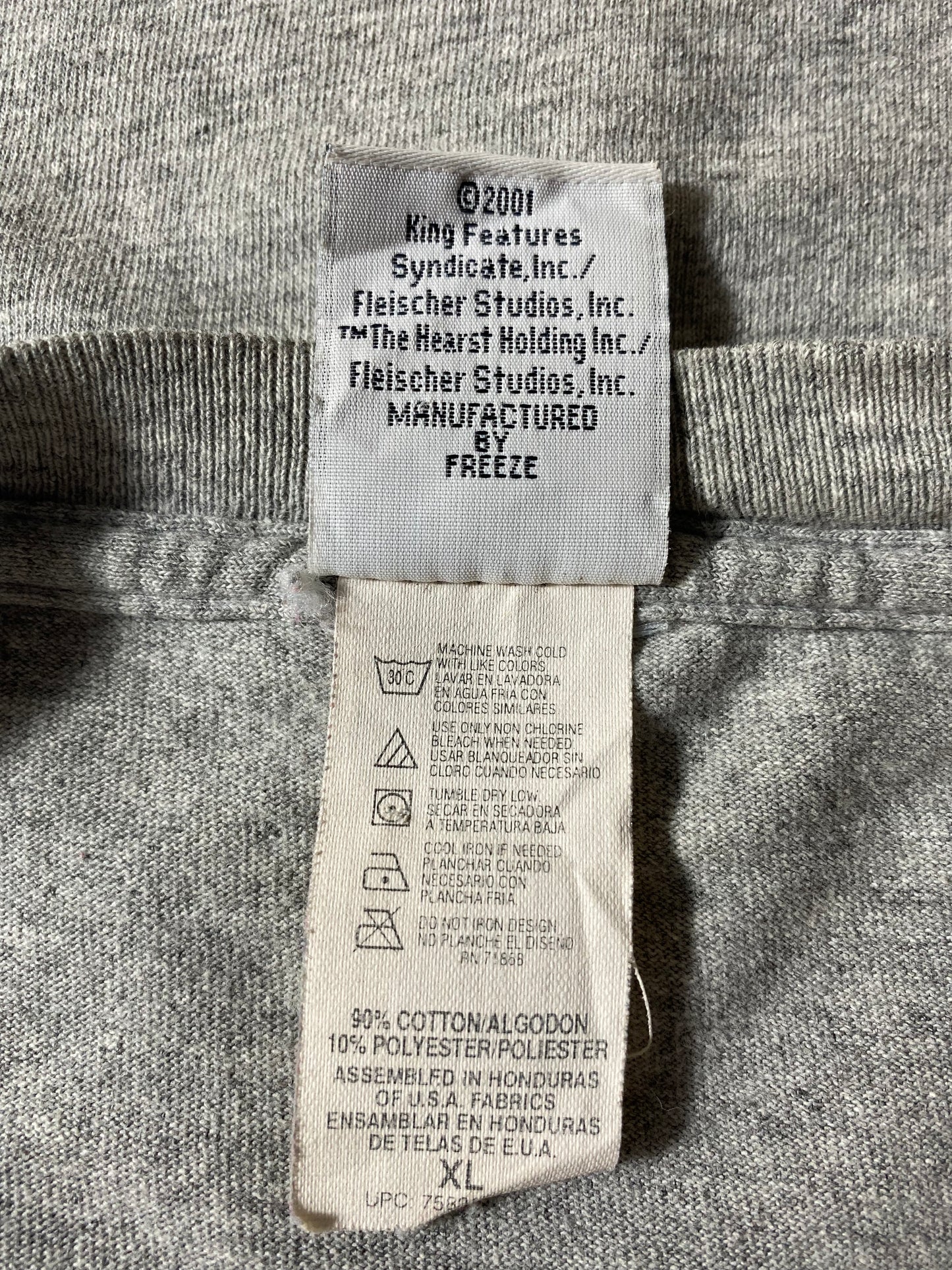 2001 BETTY BOOP Size XL Vintage T-Shirts / K4043