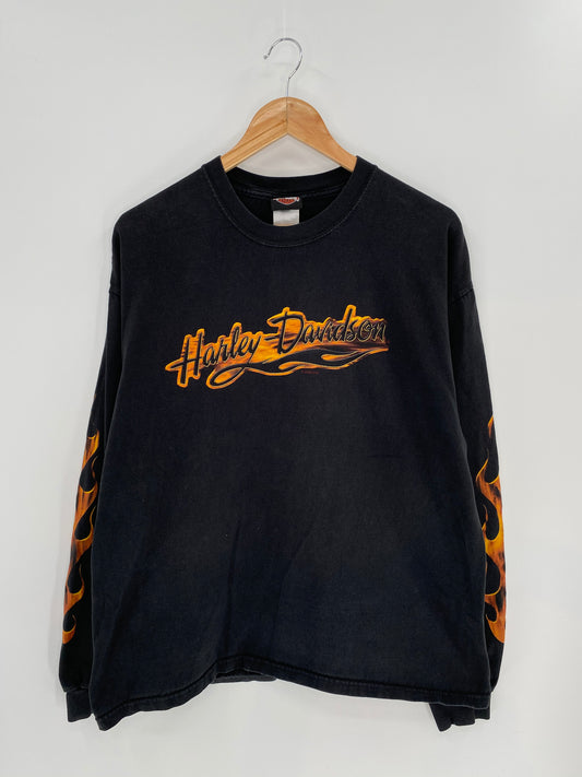 2009 Harley Davidson Made in USA Size XL Vintage Long Sleeve T-Shirt / 7892