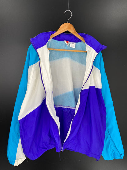 90's NIKE Silver tag Size XL Vintage Zip up Nylon-Jacket/ K568