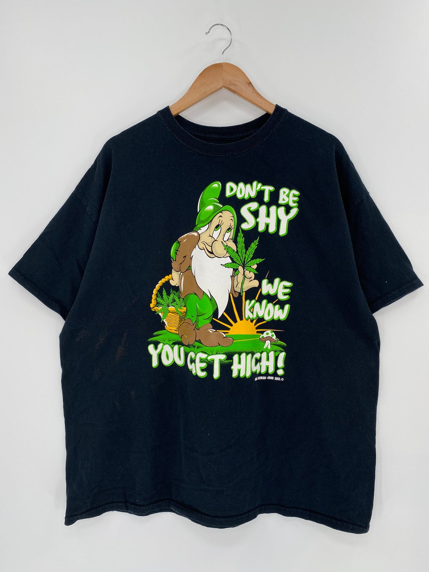 Vintage DISNEY Parody YOU GET HIGH Size Approx.XXL T-Shirt / A7689
