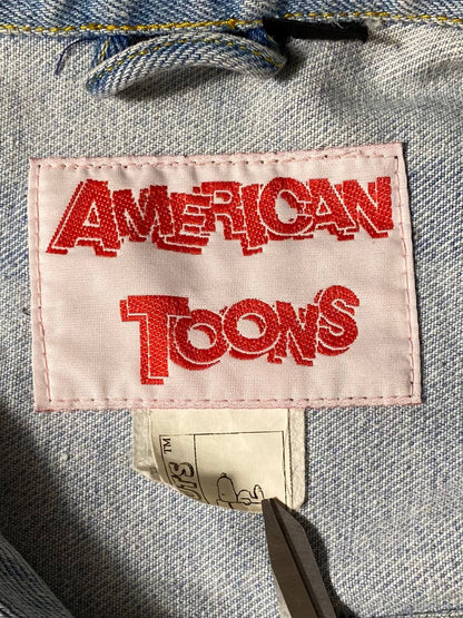 90's SNOOPY Size XL Vintage Denim Jacket  / K6740