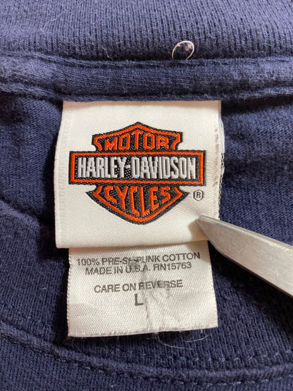 2008 Harley Davidson Made in USA Size L Vintage Long Sleeve T-Shirt / 8605