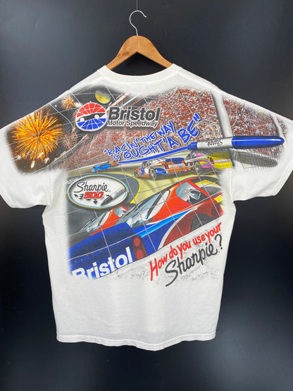 VINTAGE SHARPIE 500 BRISTOL Size XL Racing T-Shirt / K2659