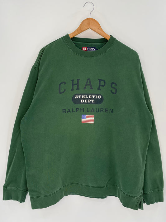 90's CHAPS RALPH LAUREN Size L Vintage Sweat-Shirt / k920