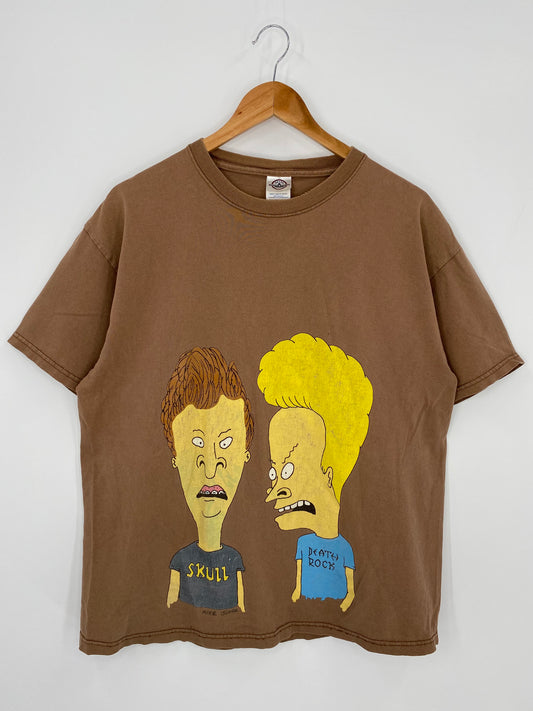 Vintage BEAVIS and BUTT-HEAD Size L Vintage T-Shirt / K975