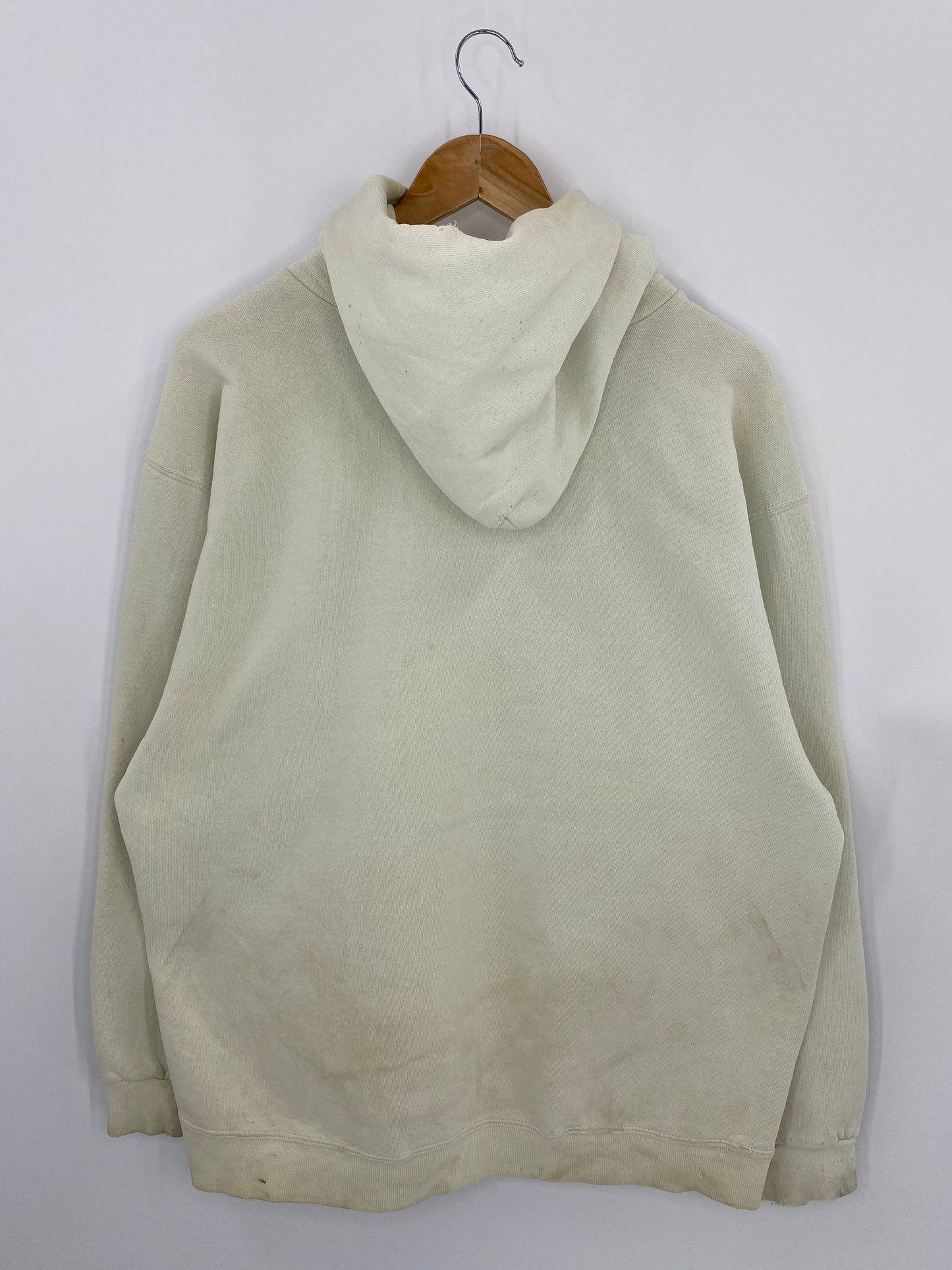 90’s NIKE Center Swoosh Damaged Made in USA Size L Vintage Hoodie Sweat-shirt / 6759