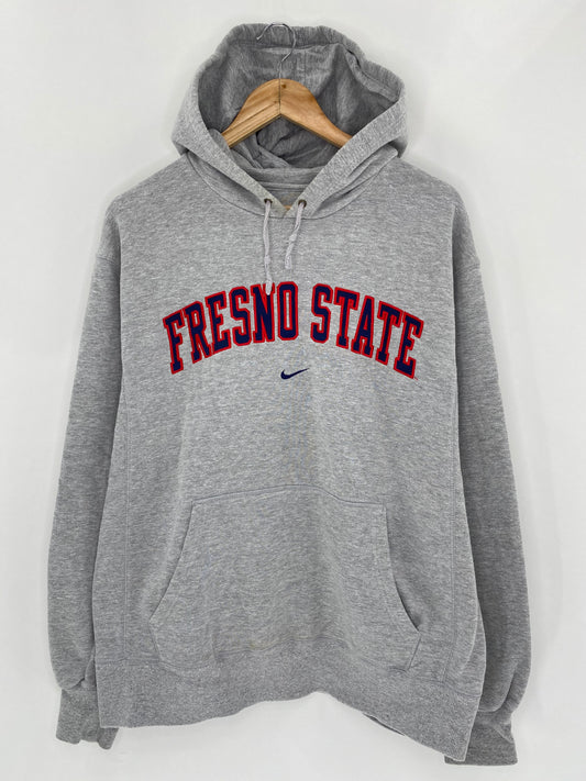 00' NIKE FRESNO STATE Size L Vintage Hoodie Sweat-Shirt / 5794