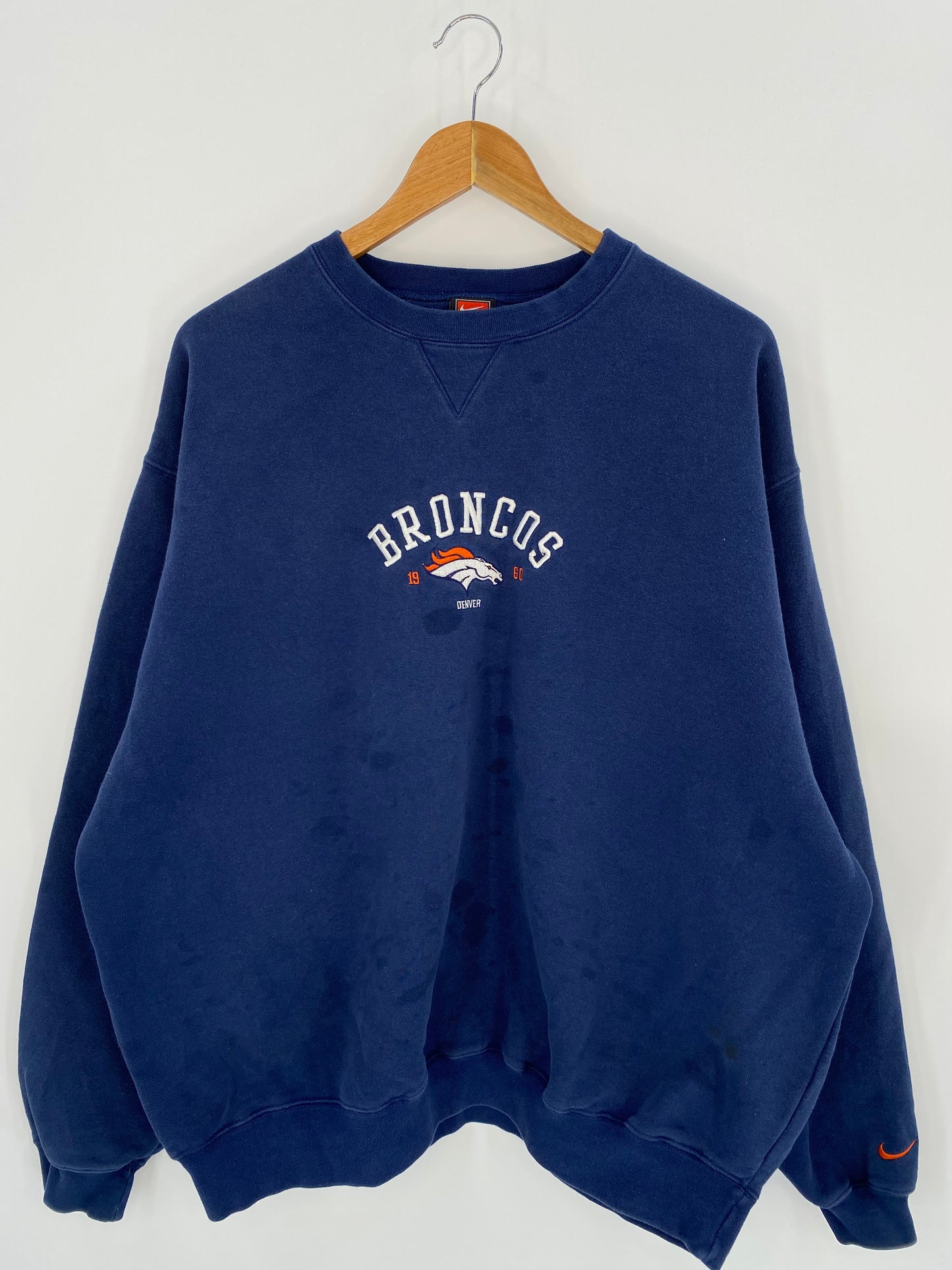 90’s NIKE BRONCOS Size XL Vintage Sweat-shirt / 7784