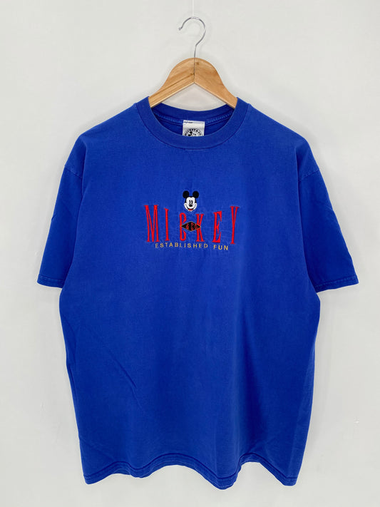 90's DISNEY MICKEY Made in USA Size XL Vintage T-shirt  / 6114