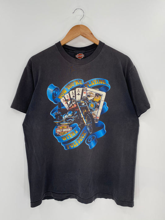 90's HARLEY DAVIDSON Made in USA Size M Vintage T-Shirt / 8658