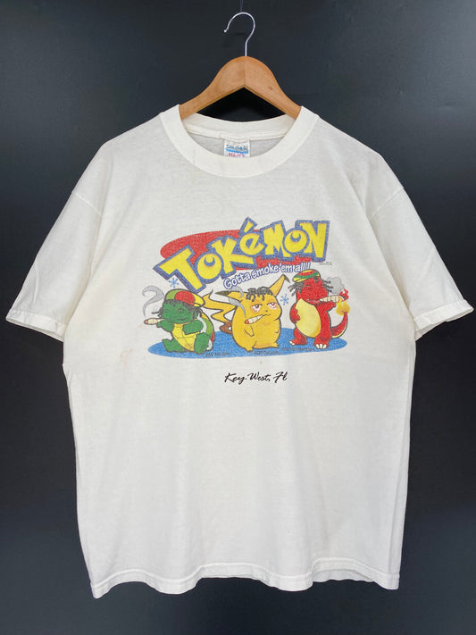 Vintage Pokémon Parody TOKEMON Size L T-Shirt / K963